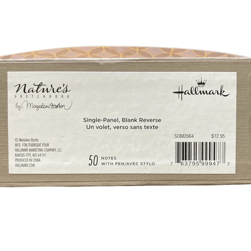 Hallmark Butterfly Stationary 50 Blank Notecards Yellow Envelopes Cards & Pen